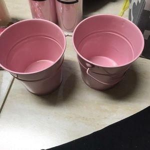 Pink Small Metal Buckets